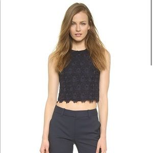 A.L.C. Adriana lace cropped top